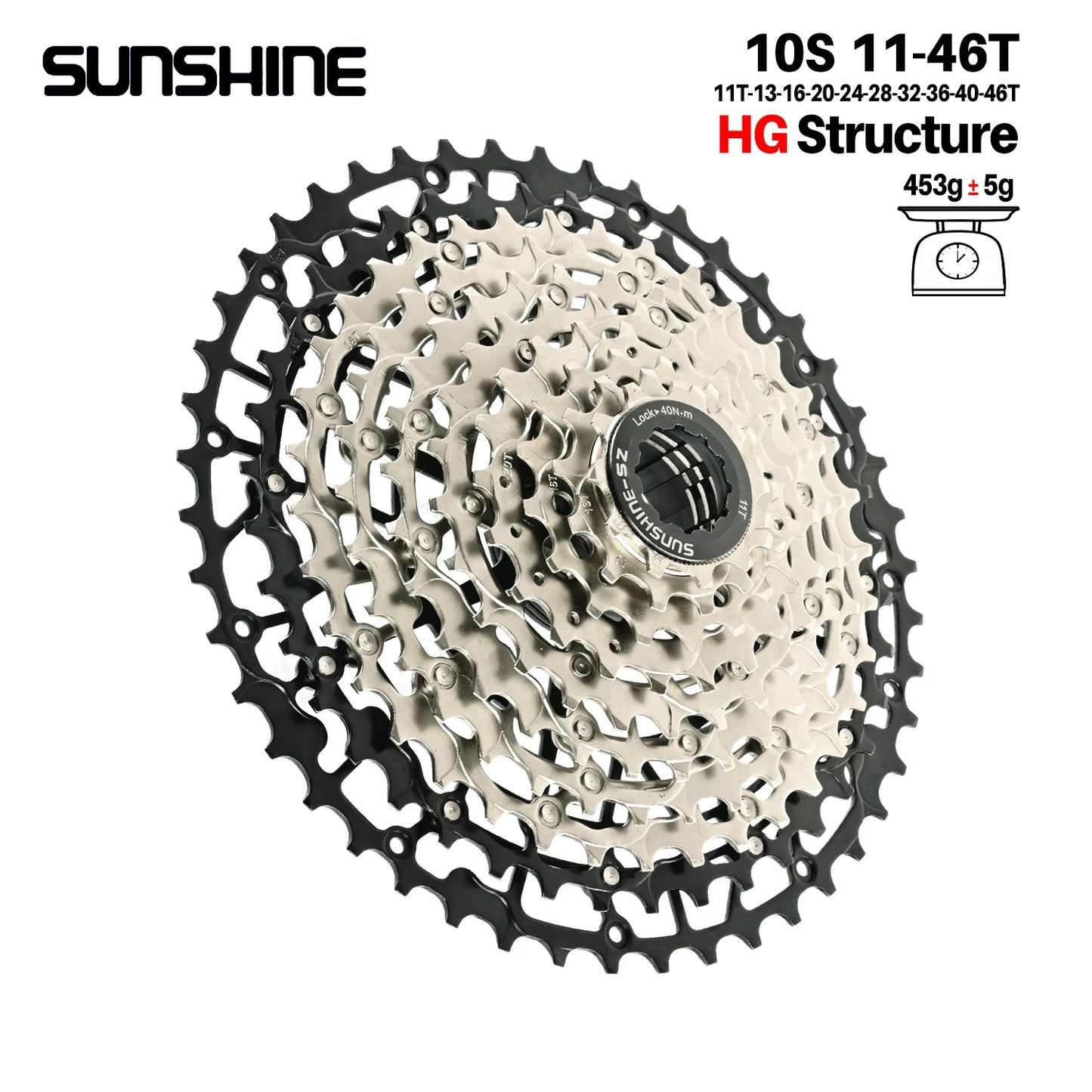 SUNSHINE Ultralight Carbon Steel Bicycle Cassette 9/10/11/12/13 Speed HG Sprocket MTB