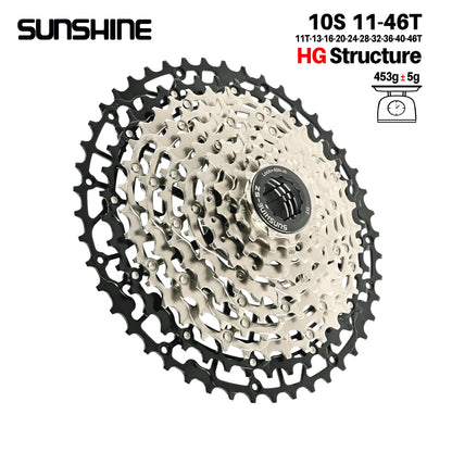 SUNSHINE Ultralight Carbon Steel Bicycle Cassette 9/10/11/12/13 Speed HG Sprocket MTB