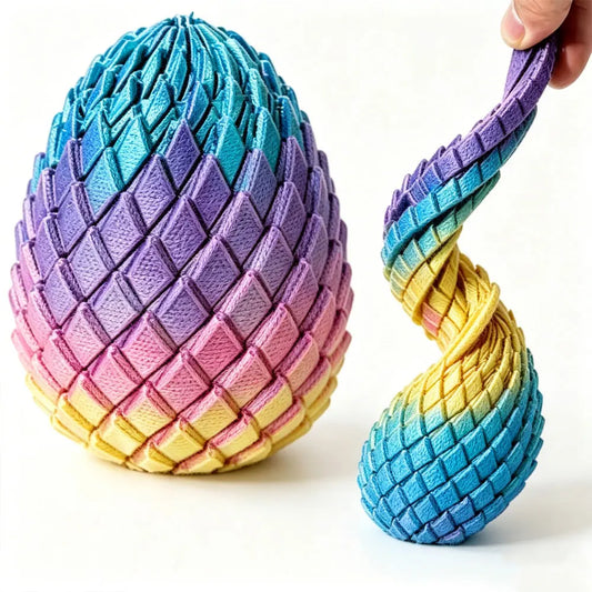 3D Printed Dragon Egg Stress Relief Fidget Desk Ornament Deformable Twist
