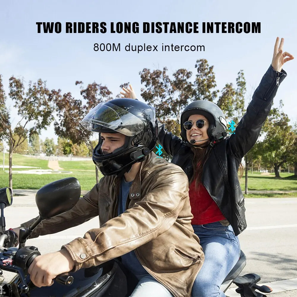 Motorcycle Helmet Bluetooth Intercom Freedconn T Com VB FM Music Sharing