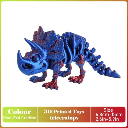 3D Printed Tyrannosaurus Rex Dinosaur Model Jointed Movable Realistic Decor