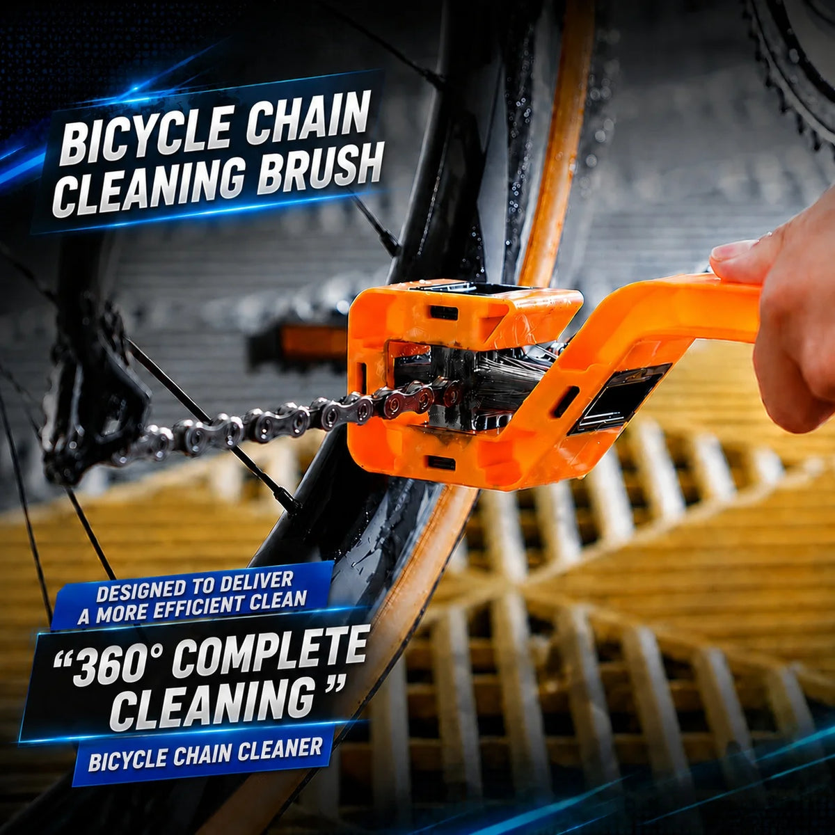 Bike Chain Cleaner Brush Portable Motorcycle Bicycle Maintenance Tool