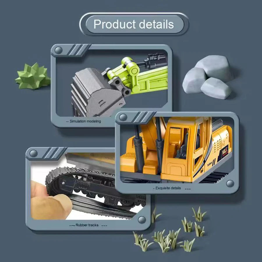1pc Inertial Excavation Car Type Engineering Toy for Boys and Girls