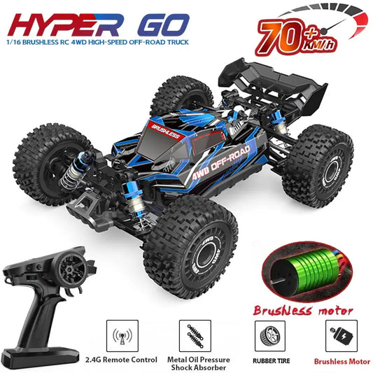 Hyper Go MJX 16208 16207 16209 16210 1/16 4WD RC Car 70KM/H Brushless  RC Racing Car Remote Control Cars Off-Road Truck Toys-EXPROTAS