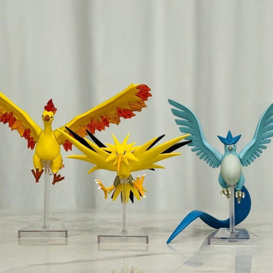 Pokémon Articuno Moltres Zapdos Legendary Birds Scale World Figure Set