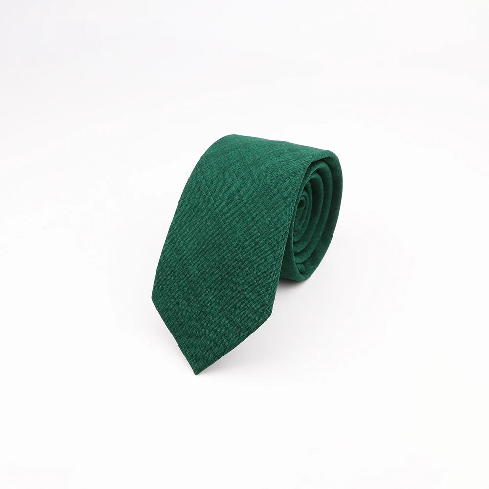 Mens Slim Solid Colour Tie 6.5cm Wedding Party Classic Necktie