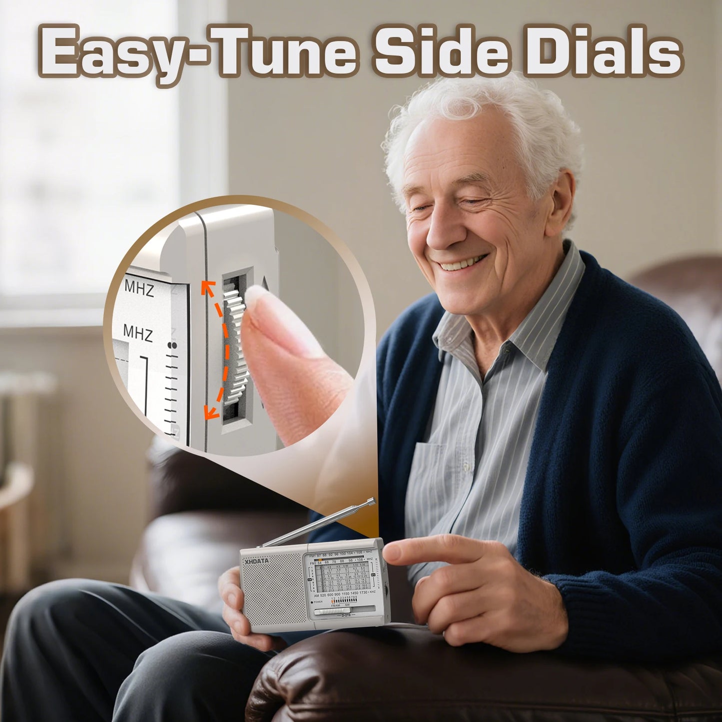 Portable Pocket Radio AM/FM/MW Shortwave Multi-Band Receiver with Speaker Earphone Jack