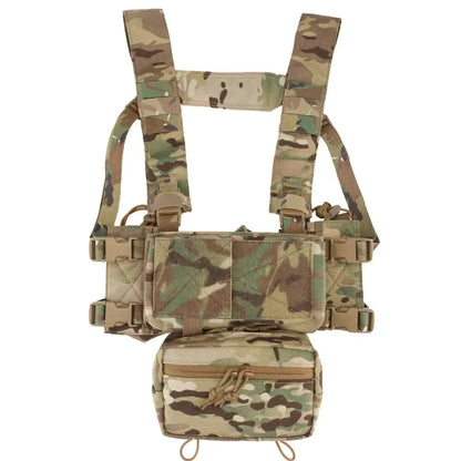 MK4 Micro Chest Rig w/ 5.56 Mag Pouch Tactical Vest Camo Airsoft Carrier