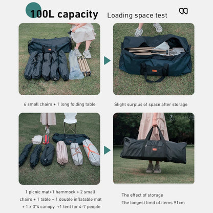 Westtune Camping Tools Storage Bag Folding Large Capacity Accessories Box Portbale Travel Bag for Family Outdoor Activities 100L-EXPROTAS