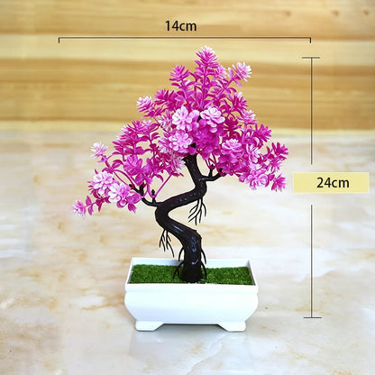 Artificial Bonsai Tree Potted Fake Plant Home Table Decor Ornament