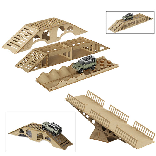 Parts Wooden Simulation Off-road Obstacles for 1/18 1/24 RC Crawler Model Car Adult Children's Toys Assembly Props-EXPROTAS