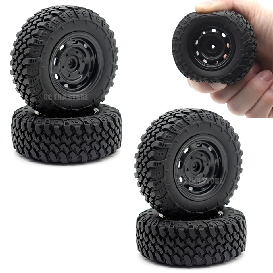 73mm Off-Road RC Tires Wheels 5mm Hex for MN99S MN98 MN82 WPL C24 B36 JJRC Q75 Truck