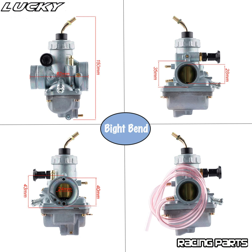 28mm for Mikun VM24 Carburetor for Yamaha DT125 RX125 RT100 MX100 MX175 TZR125 2-Stroke