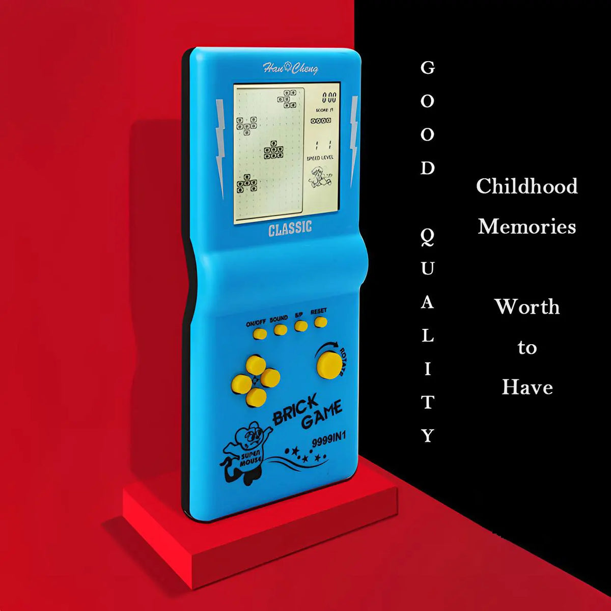 Rechargeable Portable Pocket Game Console for Tetris Machine Puzzle Toys