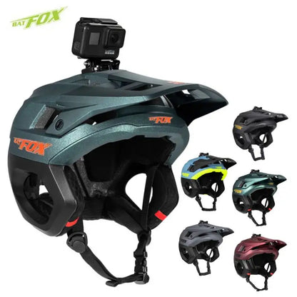 BATFOX New 3/4 Bicycle Helmet Mtb Half Helmet Mountain Bike Race Integrated Ear Protection Off-Road Cycling Helmet BMX Armor-EXPROTAS