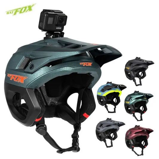 BATFOX New 3/4 Bicycle Helmet Mtb Half Helmet Mountain Bike Race Integrated Ear Protection Off-Road Cycling Helmet BMX Armor-EXPROTAS
