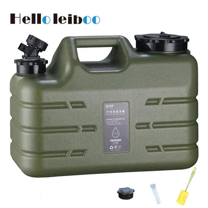11L Portable Water Container w/ Faucet Leakproof Canister for Camping Travel