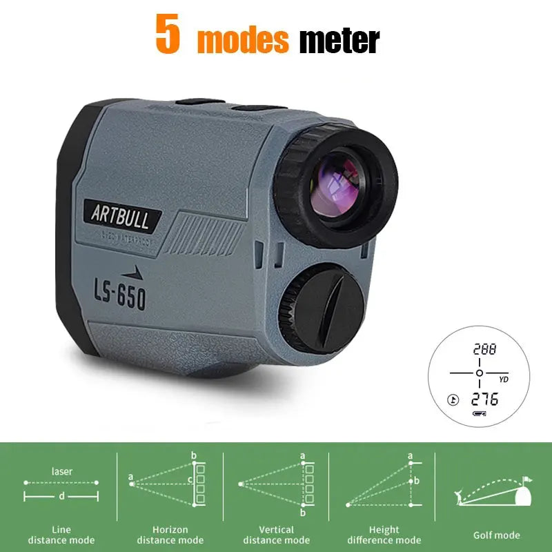 ARTBULL Golf Laser Rangefinder 1000M 650M Telescope with Flag-Lock Slope Pin Distance Meter for Hunting Monocular-EXPROTAS