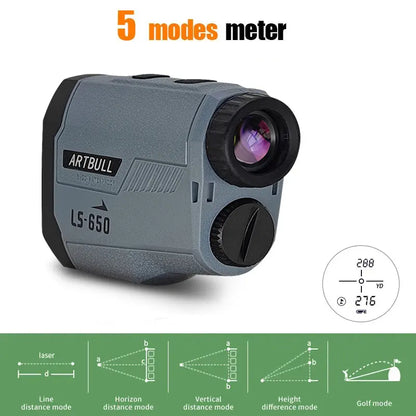 ARTBULL Golf Laser Rangefinder 1000M 650M Telescope with Flag-Lock Slope Pin Distance Meter for Hunting Monocular-EXPROTAS