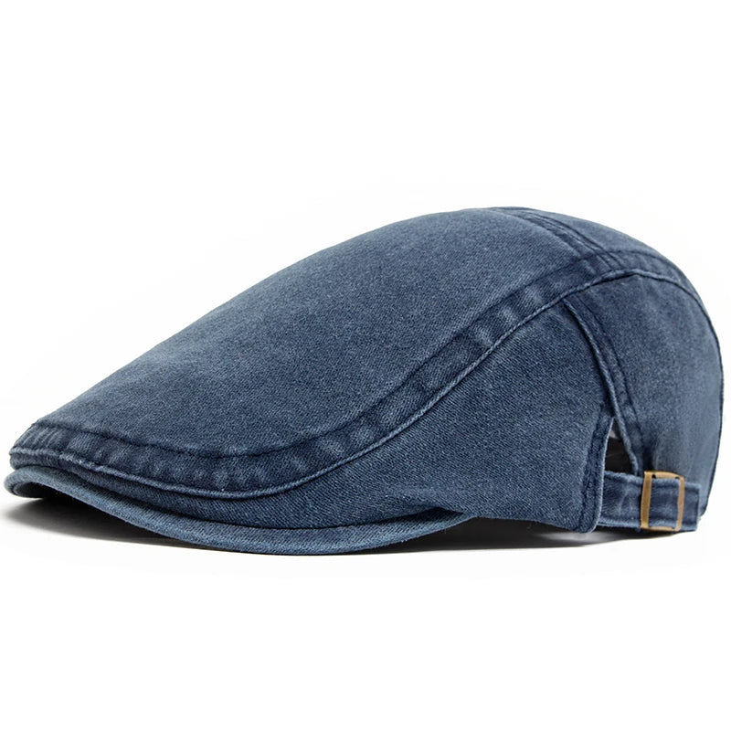 Vintage Cotton Beret Flat Cap Men Women Casual Autumn Fashion Hat