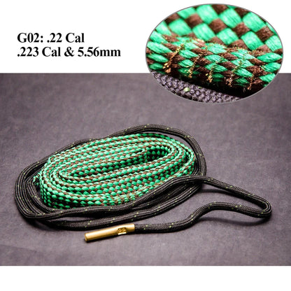 Rope Bore Cleaner for Rifle Shotgun 12GA 5.56mm 7.62mm Gun Cleaning Supplies