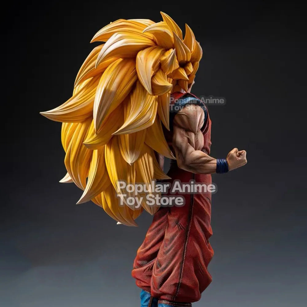 11.8in/30cm Anime Dragon Ball Z Figure SSJ3 Goku Figure PVC Super Saiyan Statue 3 Gokou Collectible Model Toys Gifts-EXPROTAS