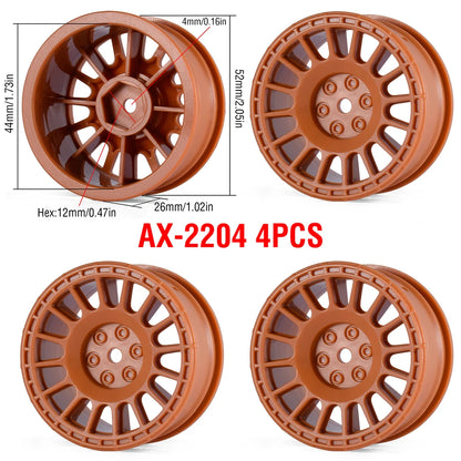1/10 RC Wheels & Tires Set 12mm Hex On-Road Drift/Rally for Tamiya TT-02 Compatible Chassis