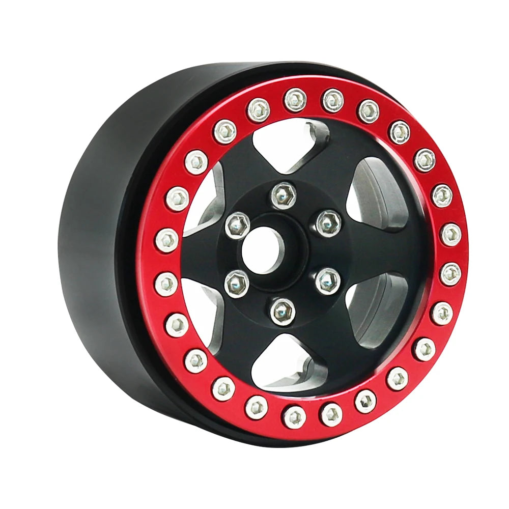 1.9" Metal 6-Spoke Beadlock Wheel Rim for 1/10 RC Crawler TRX4 SCX10 Capra D90 - EXPROTAS