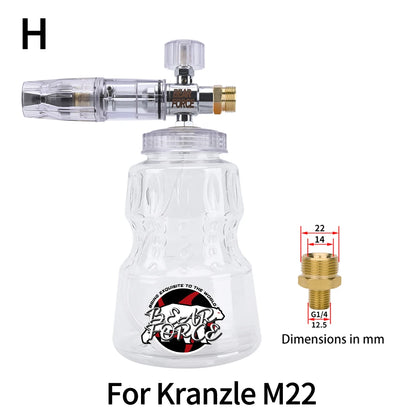 Pressure Washer Foam Lance | Snow Cannon Nozzle for Karcher AR Bosch Bort Jet