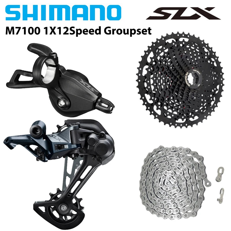 Shimano SLX M7100 1x12 MTB Drivetrain Kit Shifter RD M6100 Cassette Chain - EXPROTAS