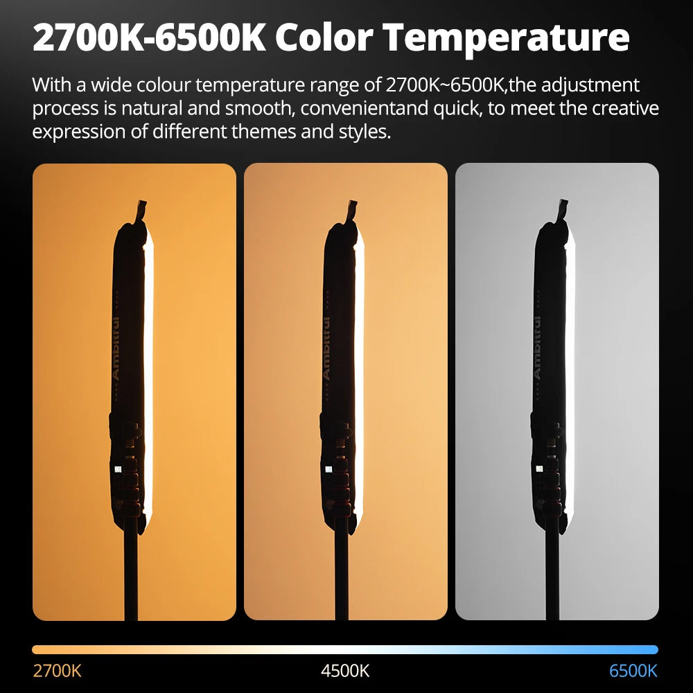 Ambitful GC12 Gold Crow 12W Inflatable LED Soft Light, 2700K-6500K Bi-Color Portable Photography Fill Light