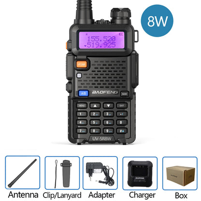 Baofeng Walkie Talkie UV 5R 5W 8W Dual Band Ham Two Way Radio Vhf Uhf FM Radio Handheld Transceiver Hunting Long Range-EXPROTAS