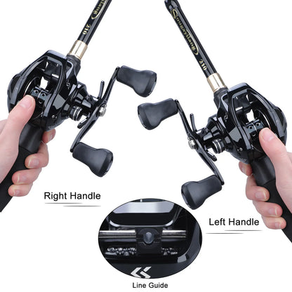 1.8-2.4m Telescopic Rod Reel Set Sougayilang 7.2:1 Freshwater Fishing Kit