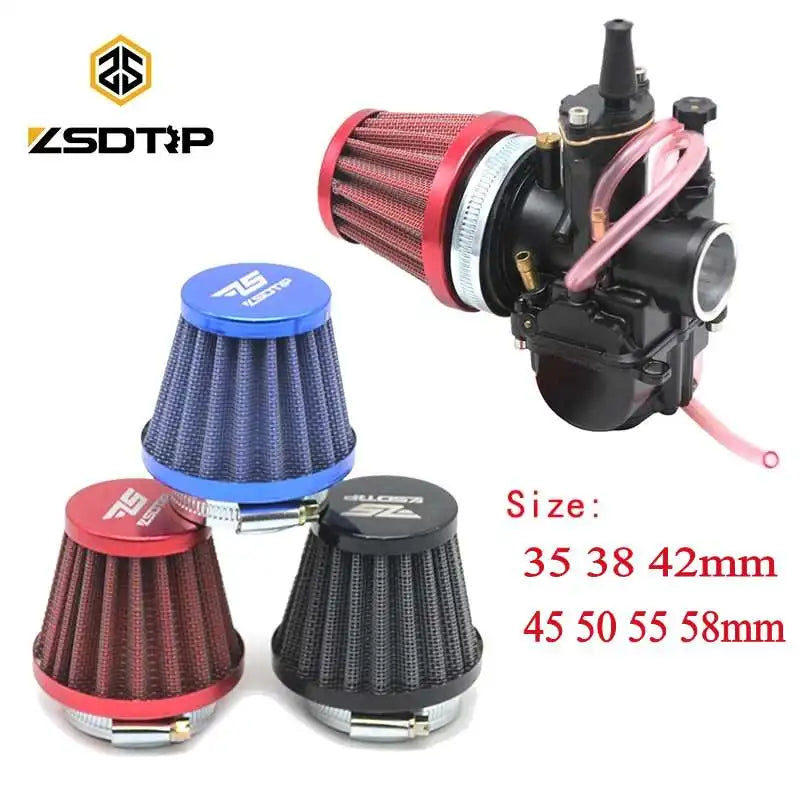 Clamp-on Air Filter for Motorcycle 35mm 38mm 42mm 45mm 50mm 55mm 58mm