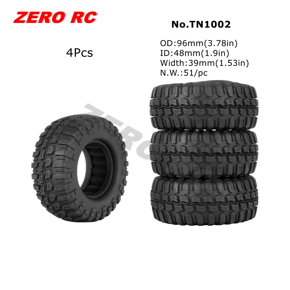 1.9" Crawler Tire for 1/10 RC Car Axial Traxxas D90 SCX10 Wheels