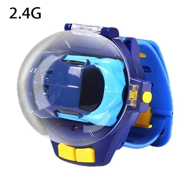 LED Lights RC Car Watch Toy Mini 2.4GHz Kids Racing Gift for Children