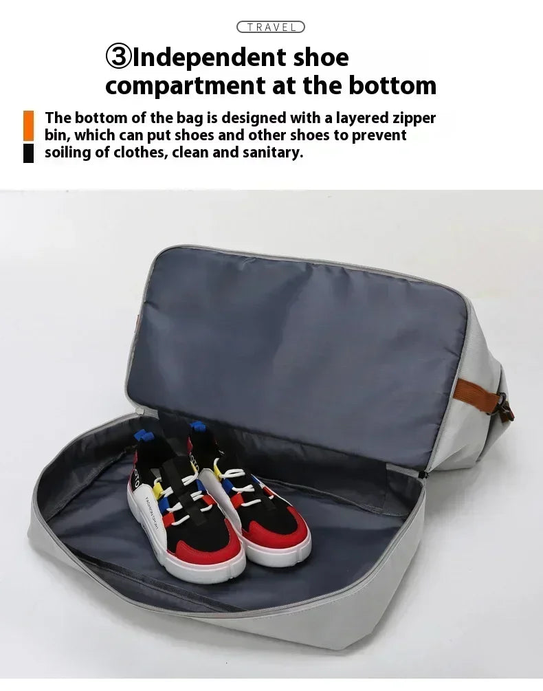 Large Travel Gym Bag Portable Fitness Shoulder Crossbody Duffle Luggage