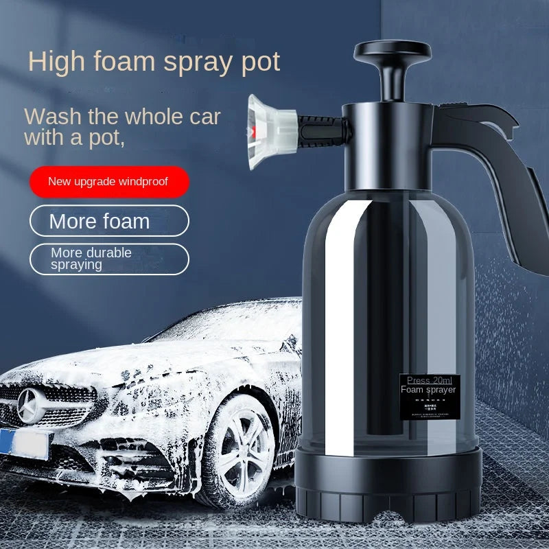 2L Car Wash Pump Foam Sprayer Handheld Snow Cleaning Spray Bottle