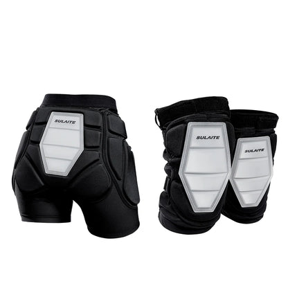 Knee Pads Protective Padded Shorts with 2x for Cycling Snowboarding