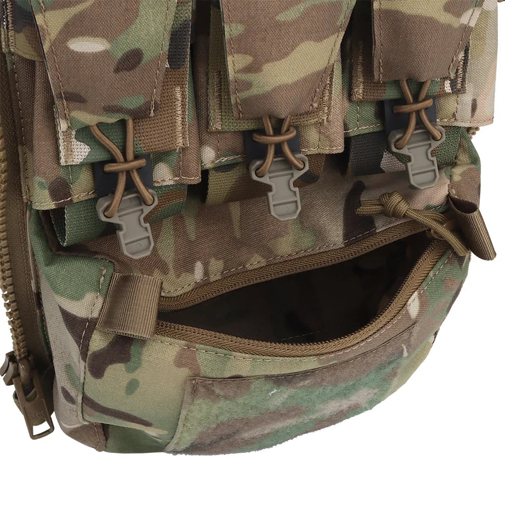 V5 FCPC Tactical Vest Back Panel Zipper Pouch Airsoft Expansion Bag Accessory