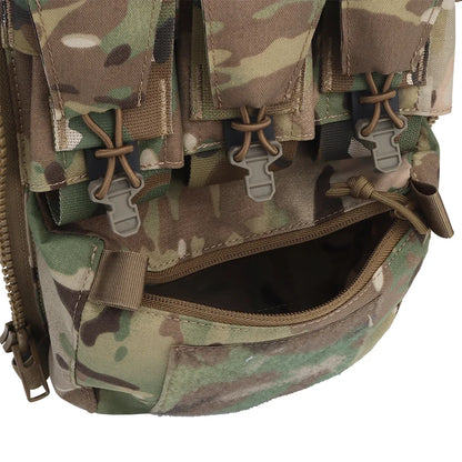 V5 FCPC Tactical Vest Back Panel Zipper Pouch Airsoft Expansion Bag Accessory
