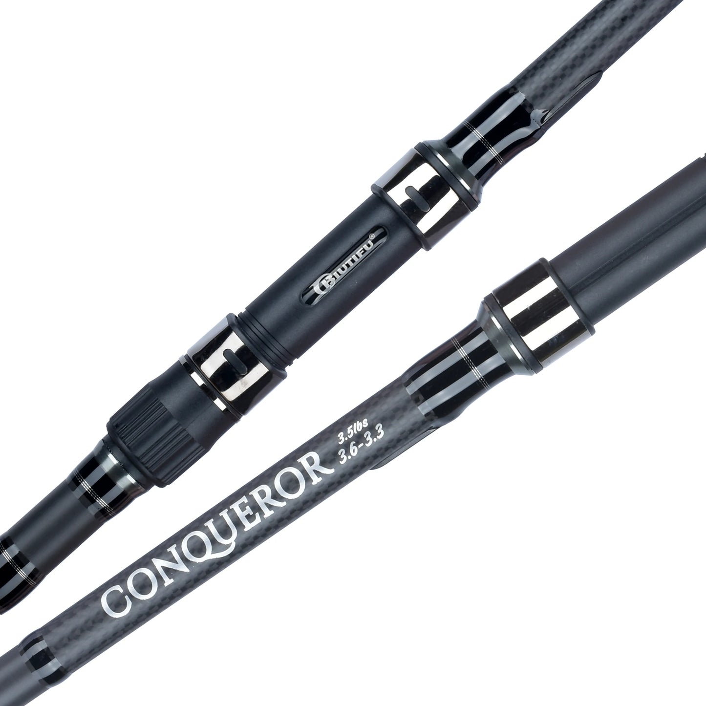BIUTIFU 2Tips Carp Rod 30T Carbon 3–4.2m 3.5lb Travel Shore Casting Pole