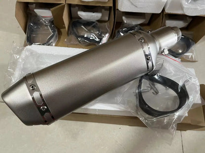 CHmotor Carbon Fiber Motorcycle Exhaust Muffler Pipe 250cc 350cc 600cc Escape Moto Tube For Nmax Tmax530 Msx125 GSR600-EXPROTAS
