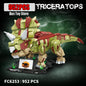 939pcs T-Rex & Triceratops Dinosaur Building Blocks Set Kids Boys Craft Toy Gift