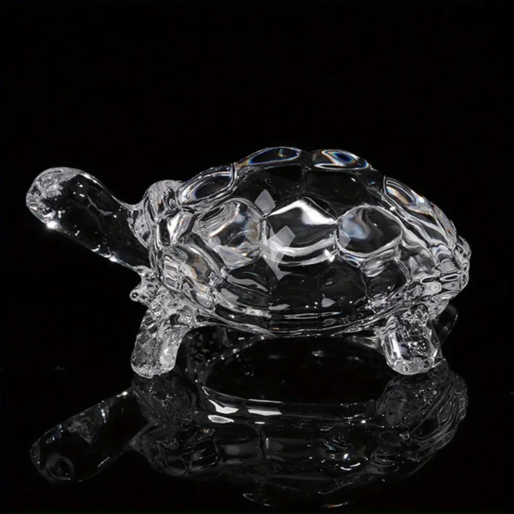 Crystal Turtle Mini Statue Lucky Figurine Home Office Desk Decor