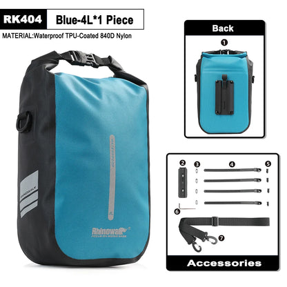 Rhinowalk Waterproof Bike Front Fork Bag Quick Release 4-6L Shoulder Storage Bag