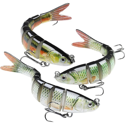 Multi Jointed Fishing Lure Bionic Swimbait Slow Sinking 10cm 12.4g 1Pcs