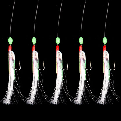 5Pcs Sabiki Fishing Lure Rigs Bait Jigs for Mackerel Sea Fishing