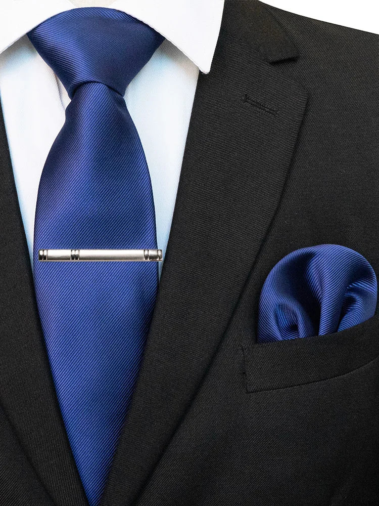 Suits Necktie Clip 8cm Mens Slim Solid Classic Wedding Party Ties