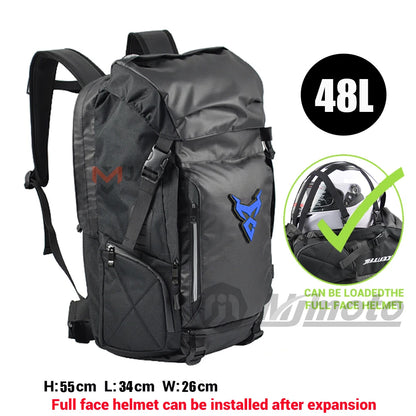 Motocentric Motorcycle Rear Seat Bag Multifunction Waterproof Motorcycle Helmet Backpack Big Capacity Motocross Tail Bag Luggage